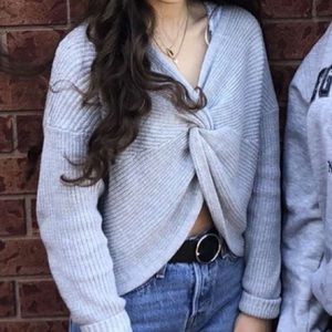 Hollister Grey Twist sweater